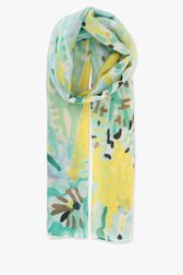 Foulard fin avec imprimé jaune et vert de Liberty Island pour Femmes