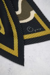 Foulard fin bleu marine à imprimé vert de Opus pour Femmes