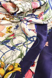 Foulard fin écru à imprimé floral de Liberty Island pour Femmes