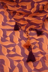 Foulard fin imprimé orange-violet de Liberty Island pour Femmes