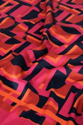 Foulard fin rose avec imprimé orange-bleu de Liberty Island pour Femmes