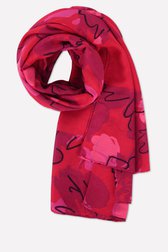 Foulard fin rose-rouge  de More & More pour Femmes