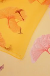 Foulard jaune avec imprimé feuillage fin  de Liberty Island pour Femmes