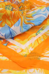 Foulard orange à imprimé floral coloré	 de Liberty Island pour Femmes