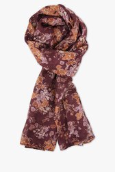 Foulard violet foncé à imprimé floral fin de Liberty Island pour Femmes