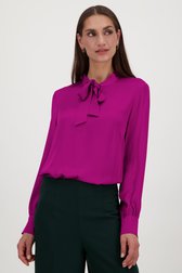 Fuchsia blouse met zijdelook van More & More voor Dames