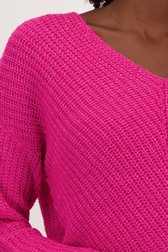 Fuchsia trui met V-hals van JDY voor Dames