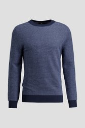 Productfoto 1 van Gebreide blauwe trui met strepen door Dansaert Blue voor Heren