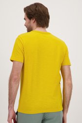 Geel T-shirt met opdruk van Ravøtt voor Heren