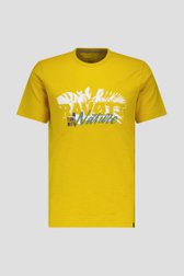 Geel T-shirt met opdruk van Ravøtt voor Heren