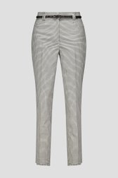 Geklede broek met zwart ruitjesmotief van More & More voor Dames