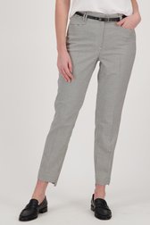 Geklede broek met zwart ruitjesmotief van More & More voor Dames
