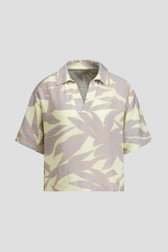Productfoto 1 van Gele blouse met print en korte mouw door LŌVING voor Dames