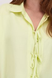 Detail van Gele blouse met strikjes door Yest Curve voor Dames