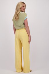 Achterkant van Gele broek met elastische taille door Libelle voor Dames