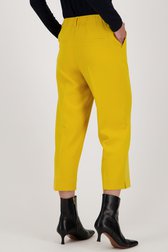 Gele geklede broek met elastische taille van Claude Arielle voor Dames