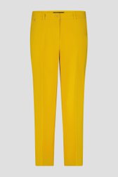 Gele geklede broek met elastische taille van Claude Arielle voor Dames