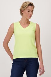 Gele top in structuurstof van Claude Arielle voor Dames