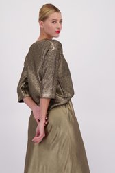 Achterkant van Gemêleerd bronzen truitje met 3/4 mouwen door D'Auvry voor Dames