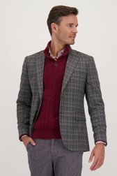 Geruite blazer in grijs en bordeaux - Slim fit van Upper East voor Heren