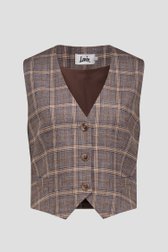 Productfoto 1 van Geruite mouwloze blazer door Louise voor Dames