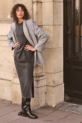 Extra foto 5 van Gewassen grijs T-shirt kleed door Louise voor Dames