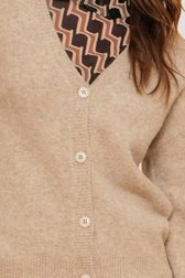 Détail de Gilet beige avec laine de Geisha pour Femmes