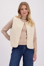 Le devant de Gilet beige réversible de Libelle pour Femmes