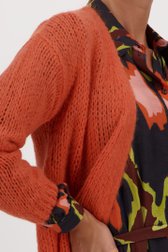Gilet orange avec laine de Geisha pour Femmes