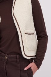 Détail de Gilet réversible beige sans manches de Geisha pour Femmes