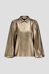 Productfoto 1 van Glanzende bronzen blouse met ballonmouwen door D'Auvry voor Dames