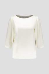 Glanzende ecru blouse met gouden details van DAUST voor Dames