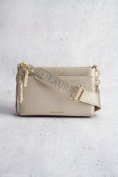 Voorkant van Gouden schoudertas in leather look door Laurent David voor Dames