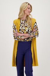 Goudkleurige cardigan zonder mouwen van Claude Arielle voor Dames
