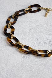 Productfoto 1 van Goudkleurige ketting met bruine schakels door Liberty Island voor Dames