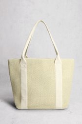 Grand sac à bandoulière en raphia écru de Liberty Island pour Femmes