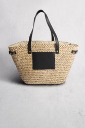 Grand sac tissé beige de Liberty Island pour Femmes