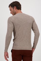 Grijs-bruine trui met ronde hals van Michaelis voor Heren