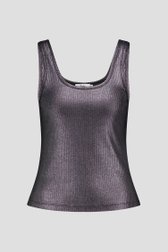 Productfoto 1 van Grijs glitterend topje met ronde hals  door Louise voor Dames