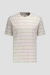Productfoto 1 van Grijs T-shirt met een blauw-wit gestreept motief door Ravøtt voor Heren