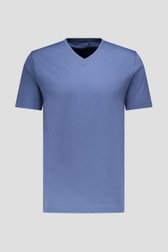 Grijsblauw T-shirt met V-hals van Liberty Island voor Heren