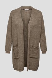 Grijsbruine lange cardigan van Only Carmakoma voor Dames