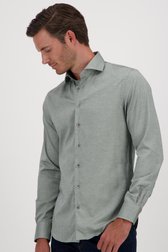 Grijsgroen hemd - slim fit van Michaelis voor Heren