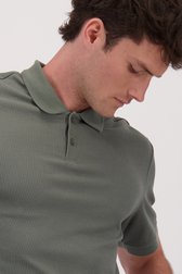 Detail van Grijsgroene polo met korte mouwen door Only & Sons voor Heren