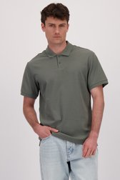 Voorkant van Grijsgroene polo met korte mouwen door Only & Sons voor Heren