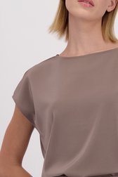 Extra foto 1 van Grijze blouse met satin look door D'Auvry voor Dames