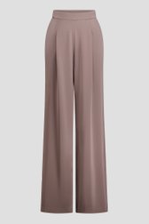 Productfoto 1 van Grijze broek met satin look  door D'Auvry voor Dames