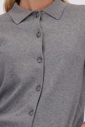 Detail van Grijze cardigan met polokraag door Liberty Island voor Dames