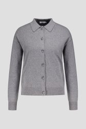 Productfoto 1 van Grijze cardigan met polokraag door Liberty Island voor Dames