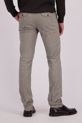Achterkant van Grijze gemêleerde chino - New York -  Regular fit  door Brassville voor Heren